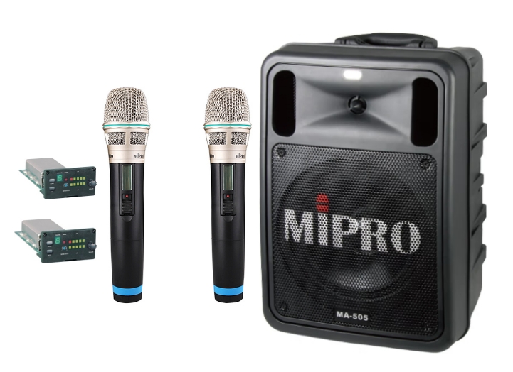 台湾MIPRO MA505 一拖二手持话筒批发销售